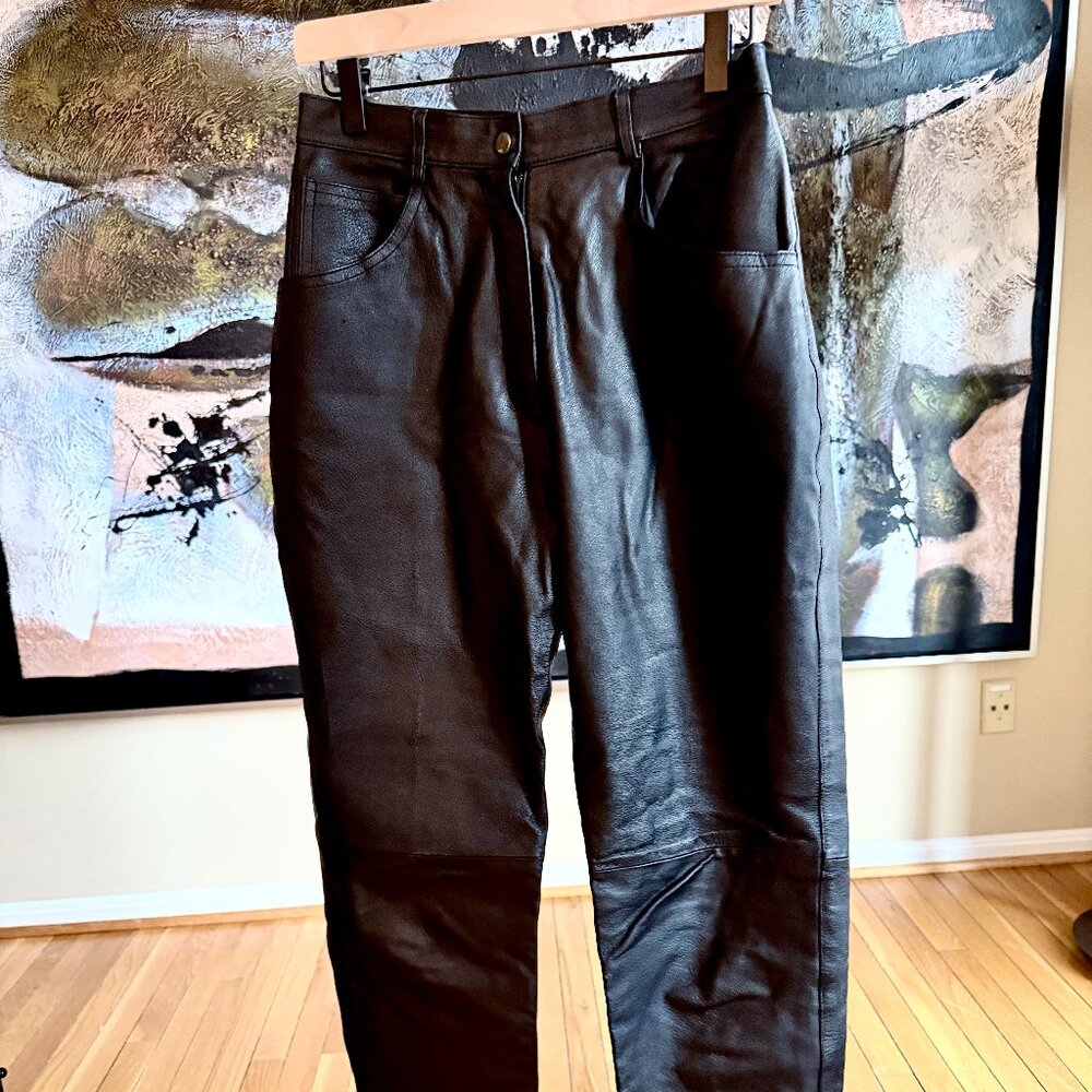BLACK GENUINE LEATHER PANTS